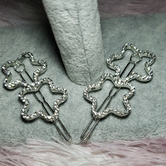 Hair Accesories Clips Two Star Pronged - Picture 4 of 8
